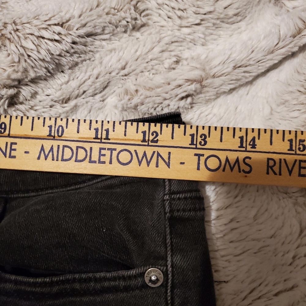 Free People Cutwork Cigarette Jeans   Women 25 Faded Black High Rise Bohemian - Picture 8 of 9